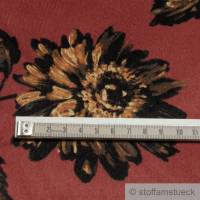 Stoff Polyester Fleece terracotta Sonnenblume Fellseite caramel weich kuschelig Bild 3