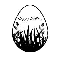 Happy Easter Ei Plotterdatei - SVG Download Datei - Plotterdatei - Basteln - DIY - Cricut  - Bild 1