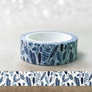 Washi Tape | florales Muster in blau | 10 m | Aufkleber | Bulletjournal | Journal Sticker | Watercolor Bild 1