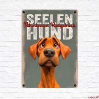 Hunde-Dekoschild SEELENHUND RHODESIAN RIDGEBACK, wetterbeständiges Wandschild Bild 2