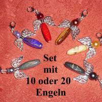 10 oder 20 Perlenengel mit Karabiner und länglichen Perlen Bild 1