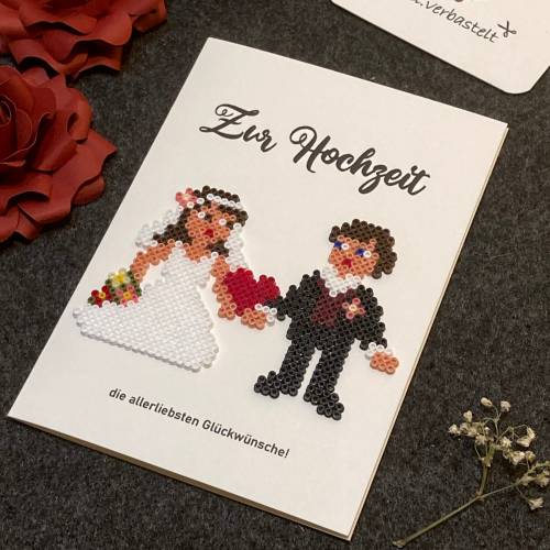 Grußkarte Hochzeit Glückwunsch Brautpaar Klappkarte