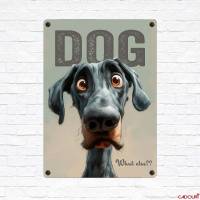 Hunde-Dekoschild DOG ... WHAT ELSE??, wetterbeständiges Wandschild Bild 2
