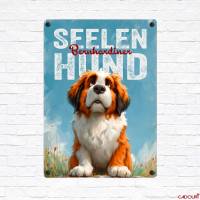 Hunde-Dekoschild SEELENHUND BERNHARDINER, wetterbeständiges Wandschild Bild 2