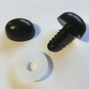 14 mm Nasen oval schwarz Bild 1