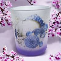 Teeglas mit Farbverlauf, satiniert, lila Bild 1