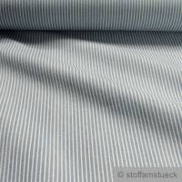 Stoff Baumwolle Köper Streifen hellblau weiß 7.7 oz blickdicht weich gestreift Bild 1
