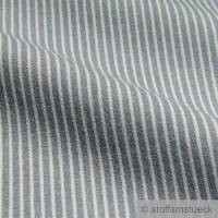 Stoff Baumwolle Köper Streifen hellblau weiß 7.7 oz blickdicht weich gestreift Bild 2