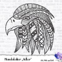 Foliendatei „Mandalatier Adler“  SVG,PNG,DXF Bild 1