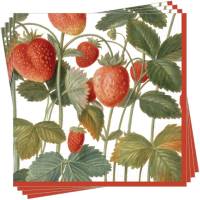 20 Lunchservietten Erdbeeren aus dem Nassau Florilegium, von Rannenberg und Friends Bild 1