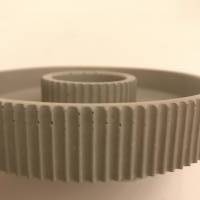 Teelichthalter, toller Dekoteller mit Rillen für Teelicht aus Beton, grau, ca. 15 cm Durchmesser Bild 4