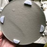 Teelichthalter, toller Dekoteller mit Rillen für Teelicht aus Beton, grau, ca. 15 cm Durchmesser Bild 5