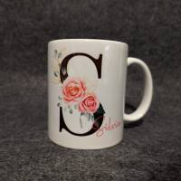 Personalisierte Tasse mit Name Buchstabe Geschenkidee Kaffeetasse Bild 3