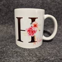 Personalisierte Tasse mit Name Buchstabe Geschenkidee Kaffeetasse Bild 4