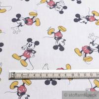 Stoff Baumwolle weiß Mickey Mouse bunt Walt Disney Baumwollstoff Bild 3