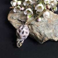 Kette Morchel Pilz mit Dalmatiner Jaspis Bild 3