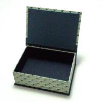 Schachtel mit Klappdeckel blaugemustert Bild 3