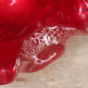 Murano Aschenbecher Schale Pop Art Rot Silber Midcentury 60er Jahre Bild 2