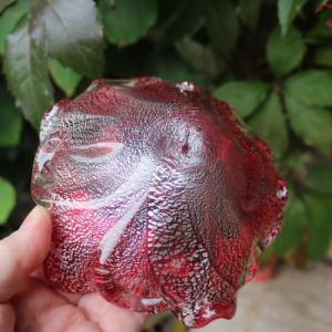 Murano Aschenbecher Schale Pop Art Rot Silber Midcentury 60er Jahre Bild 5