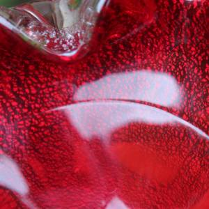 Murano Aschenbecher Schale Pop Art Rot Silber Midcentury 60er Jahre Bild 7