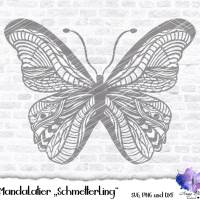 Foliendatei „Mandalatier Schmetterling“  SVG,PNG,DXF Bild 1
