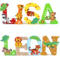 Holzbuchstaben Kinderzimmertür Dschungeltiere Bild 9