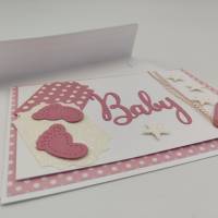 Babykarte mit Umschlag Glückwunschkarte zur Geburt Bild 4