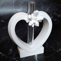 Vase "Herz mit Kristall", Gießkeramik Bild 1