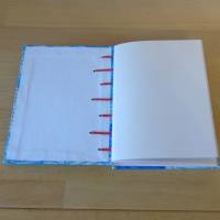 Notizbuch A6 blaue Buchschnipsel Tagebuch blanko Skizzenbuch Bild 4