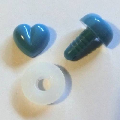 13 mm Nasen Herz blau