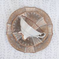 Vintage Gedeck für Tee / Kaffee, Sammelgedeck, Alka Bavaria, Gold  50 er / 60 er signiert Bild 3