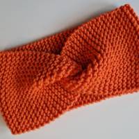 Twist-Stirnband, gestrickt, orange Bild 1