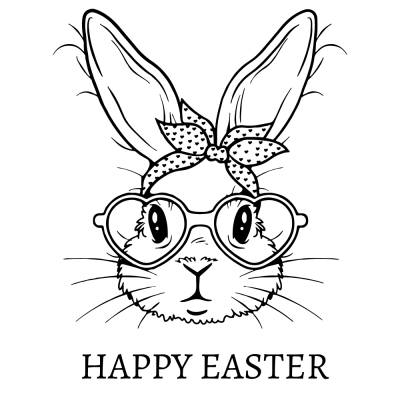Süßer Osterhase Plotterdatei - Frühling Ostern - SVG Download Datei - Plotterdatei - Basteln - DIY - Cricut