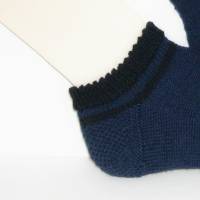 Loferl Trachtensocke Wandersocken, Sneaker-Socken, schwarz, blau kurze Sport-Socken handgestrickt, Männer Knöchelsocken, Bild 2