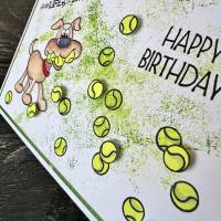 handgemachte Glückwunschkarte zum Geburtstag, für Hundefreunde Bild 5