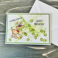 handgemachte Glückwunschkarte zum Geburtstag, für Hundefreunde Bild 6