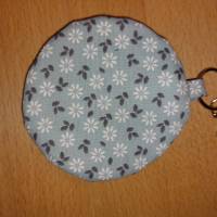 Mini-Bag rund, Mini Geldbeutel - Hellblau geblümt Bild 2