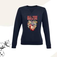 Damen Sweatshirt Damen Pulllover mit Print ,,All you need is Love'' Bild 3