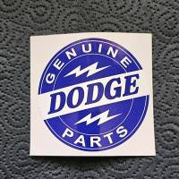 DODGE, Genuine Parts, US-Car, Sticker, Autoaufkleber, blau/weiß Bild 1