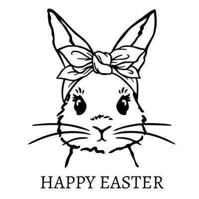 Süßer Osterhase Plotterdatei - Frühling Ostern - SVG Download Datei - Plotterdatei - Basteln - DIY - Cricut