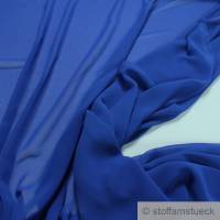 Stoff Polyester Crêpe de Chine sehr leicht ultramarinblau knitterarm blau Bild 1