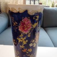 Hohe schlanke Vase mit Traumdekor. Echt Kobalt. 31 cm hoch, Öffnung 11,5 cm. Kaiser Bild 8
