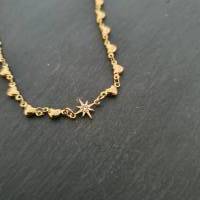 Schmuckset Planet/ Goldfarbene Halsketten/ Stilmix Ketten/ Mehrfachkette mit Ohrringen & Armband/ Limitierte Auflage Bild 6