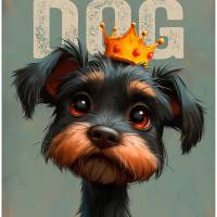 Hunde-Dekoschild LIFE IS BETTER WITH A DOG, wetterbeständiges Wandschild Bild 1