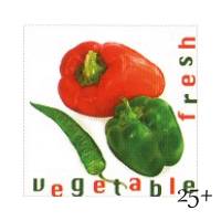 26 Lunchservietten fresh vegetable, mit Paprika (rot/grün) und Chilischote (grün), von twenyfiveplus Bild 1