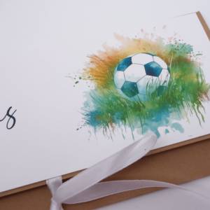 Geschenkverpackung Fußballticket Gutscheinverpackung, Eintrittskarte Fußball verpacken, Fußballticket mit Namen - person Bild 3