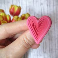 Herz-Ring, Liebesring, rosa Herz Ring, Valentinstag Geschenk, Geschenk für Frau, Geschenk für Freundin, großes Herz-Ring Bild 2