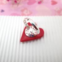 Herz-Ring, Liebesring, rosa Herz Ring, Valentinstag Geschenk, Geschenk für Frau, Geschenk für Freundin, großes Herz-Ring Bild 8