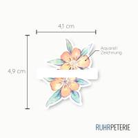 20 personalisierte Aufkleber floral 01 | Aquarell Blumen | Namenssticker Bild 2