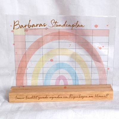 Stundenplan oder To-Do-Liste aus Acryl personalisiert Design Pfeil